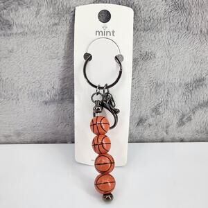 Sports Keychain - Basketball painted spheres - backpack bag charm accessory